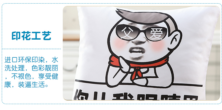 华吟 暴走漫画抱枕 个性搞怪靠垫暴走漫画表情包动漫抱枕吐槽暴漫斗图