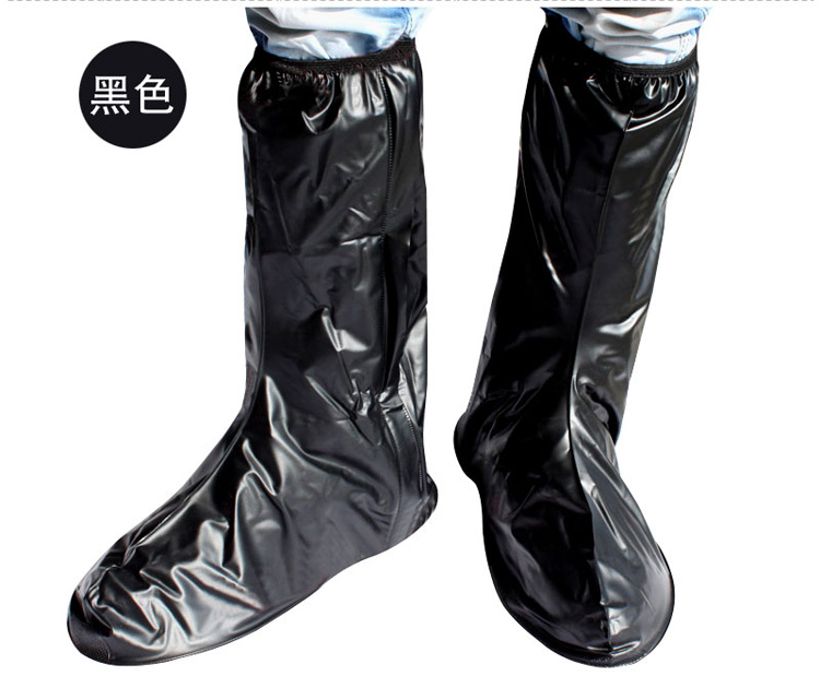 
                                        强迪时尚防雨鞋套男女款加厚防滑雨鞋防水鞋套 雨天雨靴套 889黑色 XL                