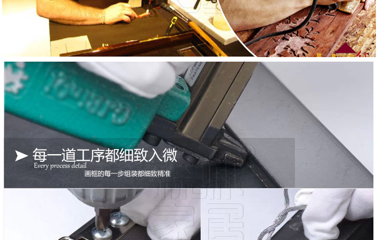 
                                        森朴 欧式客厅沙发背景墙装饰画 金色花鸟挂画三联画富贵招财大尺寸壁画 奢华金框3件套 55*70                