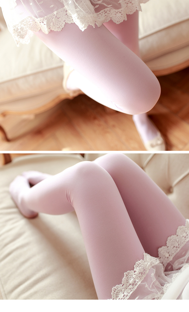 韩版夏季薄款丝袜 女士优雅打底裤袜 时尚打底丝袜nk051 粉紫色