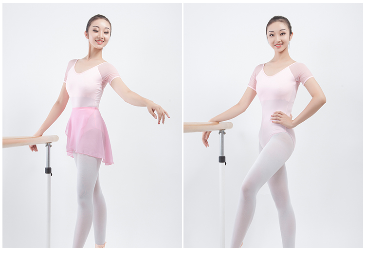 2020新款 舞蹈服芭蕾形体服牛奶丝长短袖芭蕾舞练功服教师女网纱形体