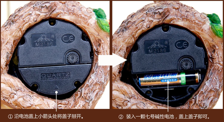 
                                        豪斯特丽 摆件小鸟钟表工艺品 书房装饰品 装饰摆件 喜鹊                