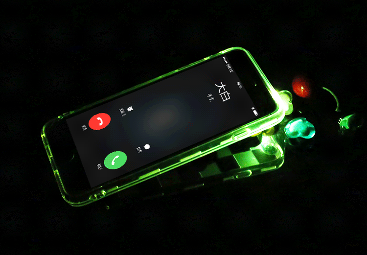 casmely iphone6s plus手机壳来电闪透明夜光6s 5.5寸