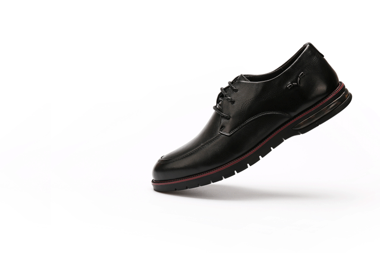 商务休闲鞋 lojo 商务休闲皮鞋男英伦秋季男士真皮减震气垫鞋子 黑色