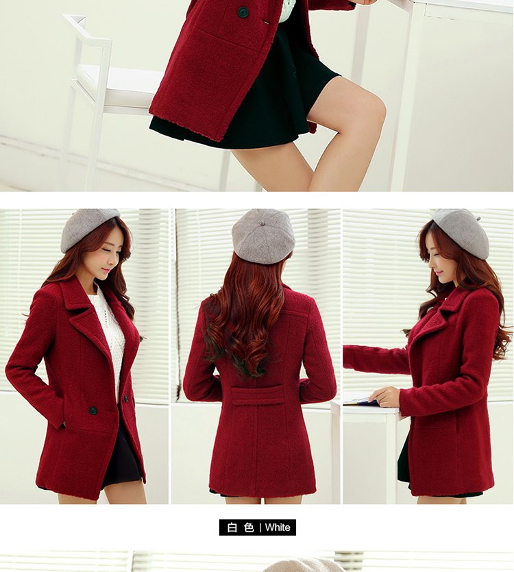 Yi Guo Meng 2015 Autumn replacing the new Korean girl who is decorated in long jacket coat gross? female 1018 wine red S picture, prices, brand platters! The elections are supplied in the national character of distribution, so action, buy now enjoy more preferential! As soon as possible.