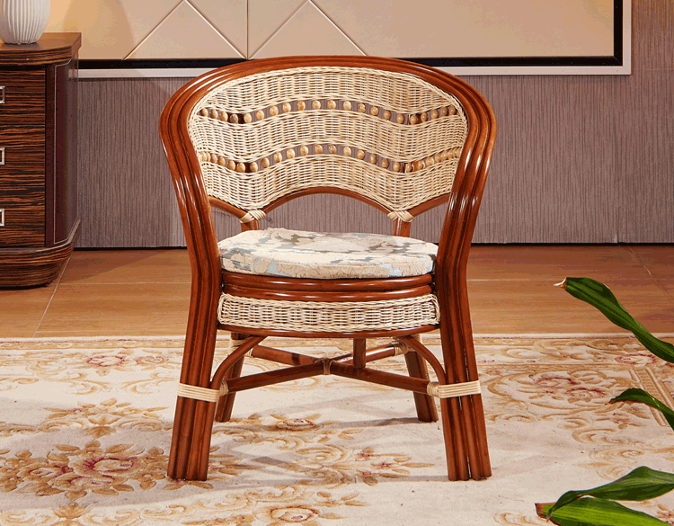 简约田园藤编老人真藤户外家具庭院休闲椅阳台桌椅小茶几组合藤家具