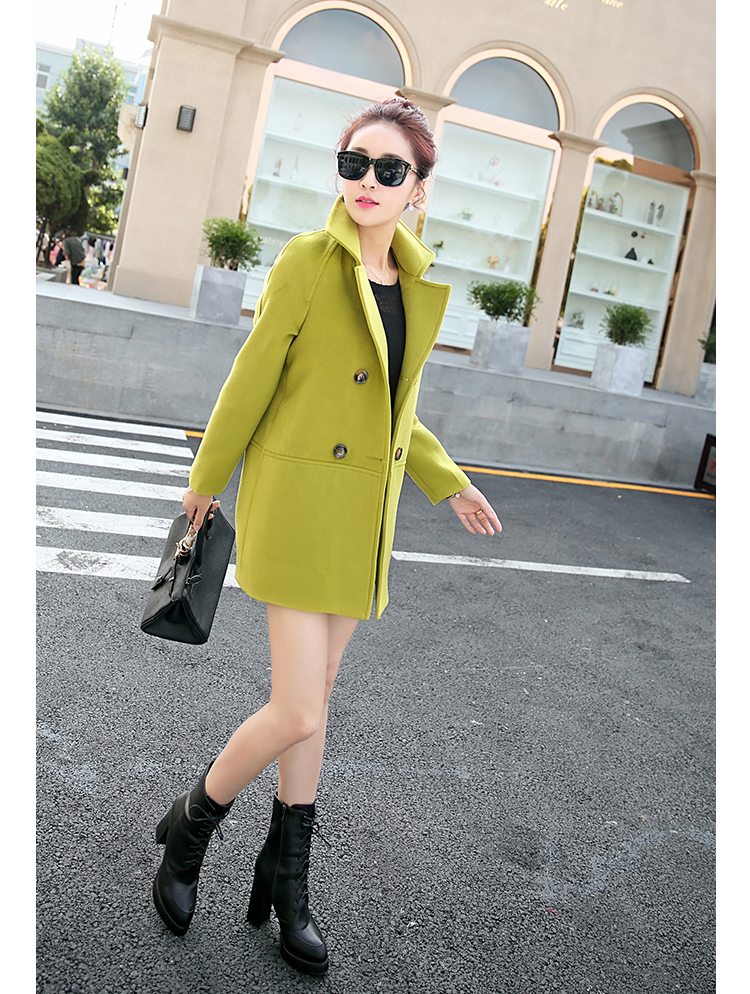 2015 winter clothing new Korean jacket elegant stylish Sau San round-neck collar long-sleeved double row two tablets of detained in long Wild Hair? coats female khaki M picture, prices, brand platters! The elections are supplied in the national character of distribution, so action, buy now enjoy more preferential! As soon as possible.