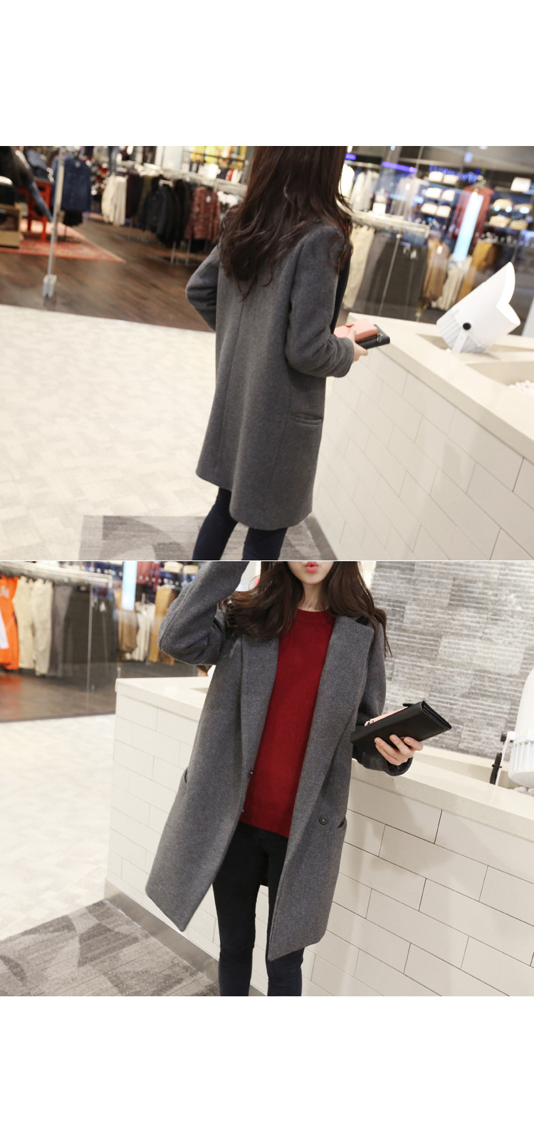 Princess Returning Pearl 2015 Autumn and Winter Palace New Women's Korea version with a straight loose in a simple long thick hair a windbreaker overcoat suit gray M picture, prices, brand platters! The elections are supplied in the national character of distribution, so action, buy now enjoy more preferential! As soon as possible.