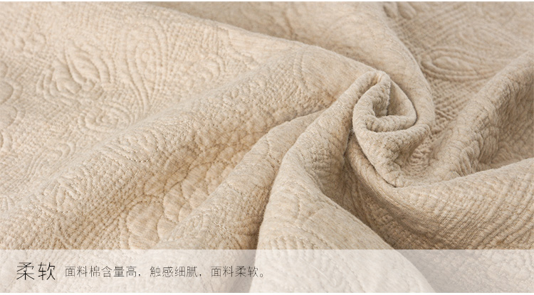 
                                        夏季汗棉绗缝沙发垫 田园布艺纯色沙发巾四季沙发垫夏 月岩灰 90*240cm                