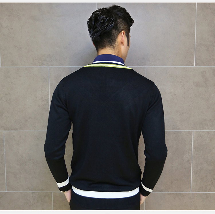 ypa2014秋冬新款韩版<em>潮男针织开衫</em>羊毛衫男长