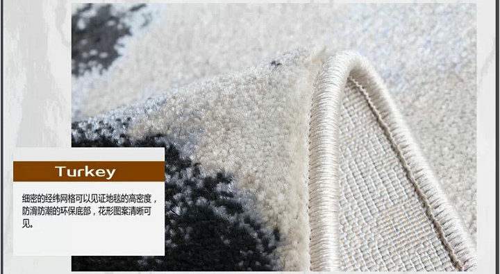 
                                        博奕土耳其进口地毯 欧式美式简约现代高密度地毯 客厅沙发卧室茶几地毯 160*230cm PASTEC 03109 120*170cm                