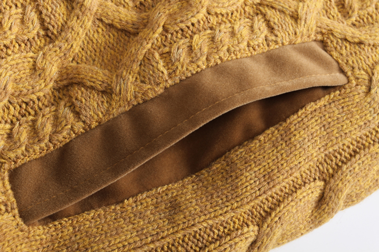 驼(earth camel)2014新款羊羔绒毛衣男士<em>开衫</em>加