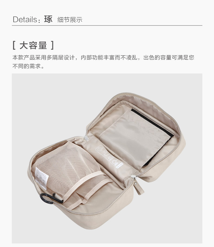文艺青年 旅行套装便携包防水洗漱包洗刷包 男士女出差洗浴包折叠化妆包 便携户外旅行包收纳包 蓝色