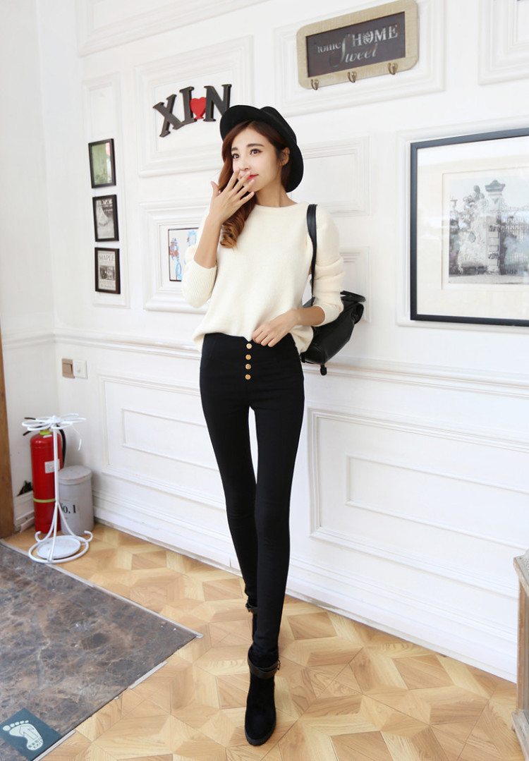 2015 Autumn and winter Zz&ff new Korean large relaxd the lint-free thick pencil Castor, forming the elastic trousers leisure video thin black trousers XXXL picture, prices, brand platters! The elections are supplied in the national character of distribution, so action, buy now enjoy more preferential! As soon as possible.