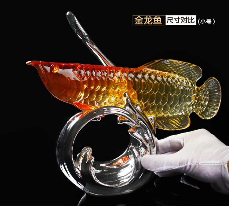 
                                                            正想 金龙鱼办公室摆件工艺品创意家居装饰品中式婚庆结婚商务开业摆设乔迁新居礼品 银色波浪大号金龙鱼  长45cm*宽43cm                
