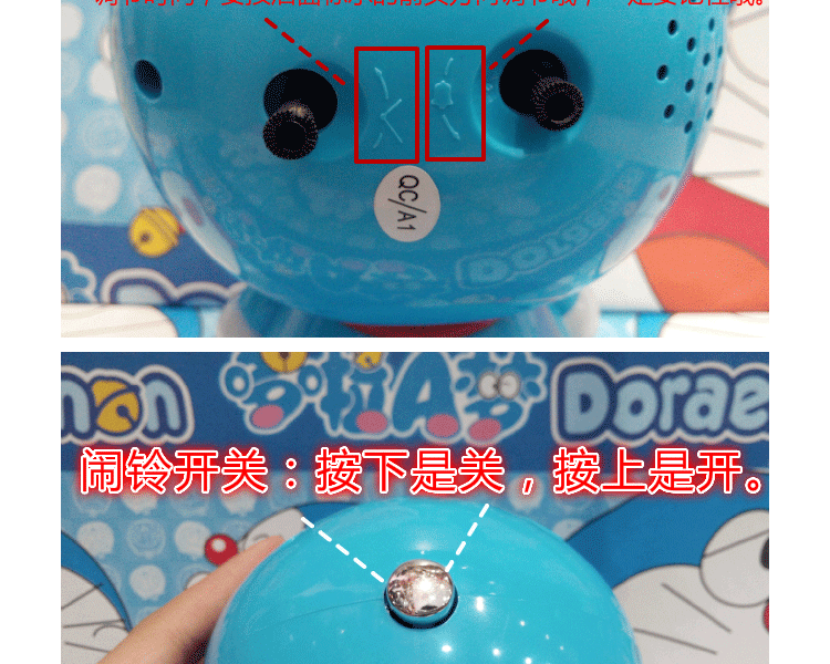 可爱卡通小黄人哆啦a梦闹钟创意床头钟时钟静音夜光会说话闹钟语音儿童闹钟时钟 小黄人