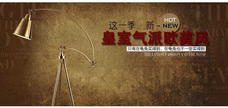 【龟兔】美式铜灯龟兔后现代设计极简约创意落地灯全铜卧室客厅落地灯L1010