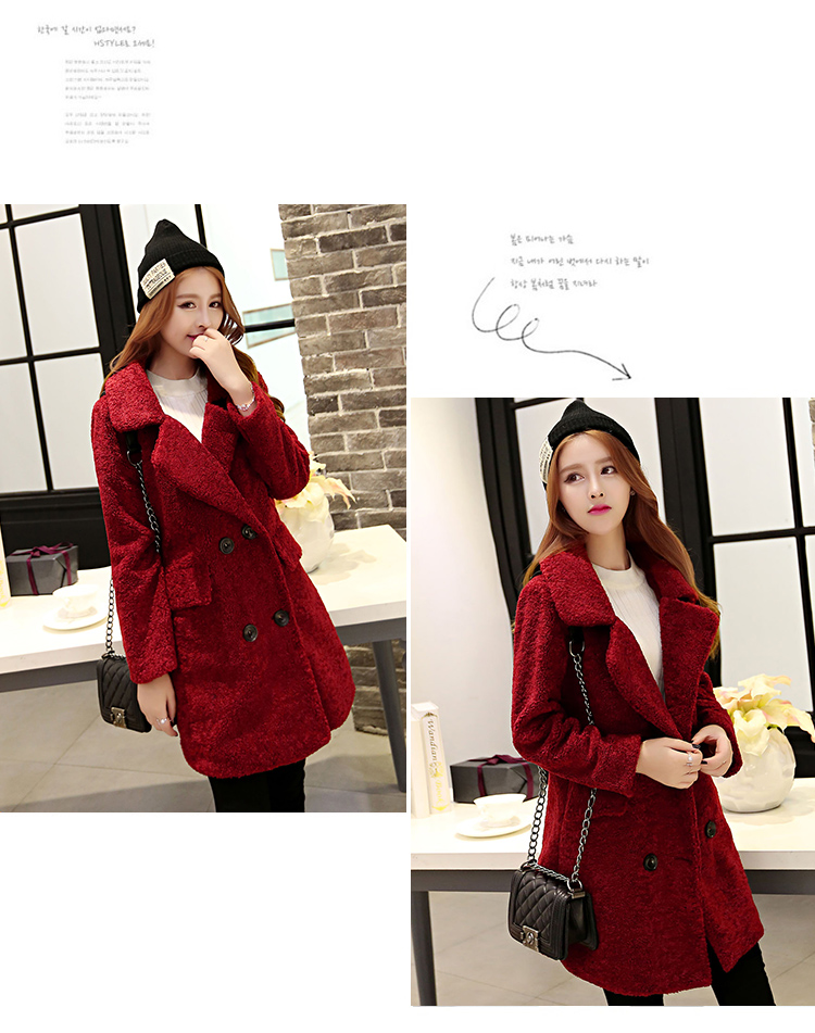 In short straw 2015 Fall/Winter Collections new double-side cashmere overcoat female Hair Girl In The jacket coat? Long Hair Girl Korean jacket? 