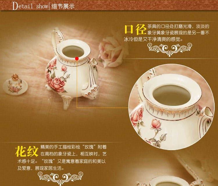 
                                        美屋家居结婚礼物时尚实用新婚礼物新房饰品创意摆件陶瓷欧式茶具套装  婚庆礼品工艺摆件 款式二                