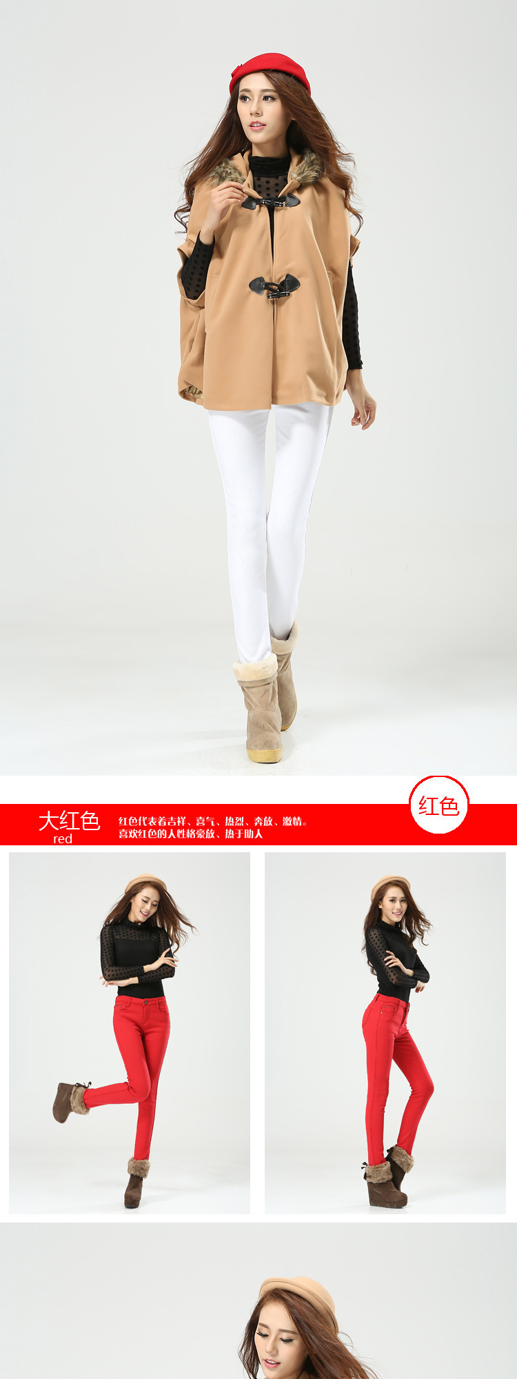 LISASFOLLY2015冬款休闲裤女小脚加绒加厚中腰弹力修身显瘦紧身铅笔长裤货到付款 宝蓝色 26码