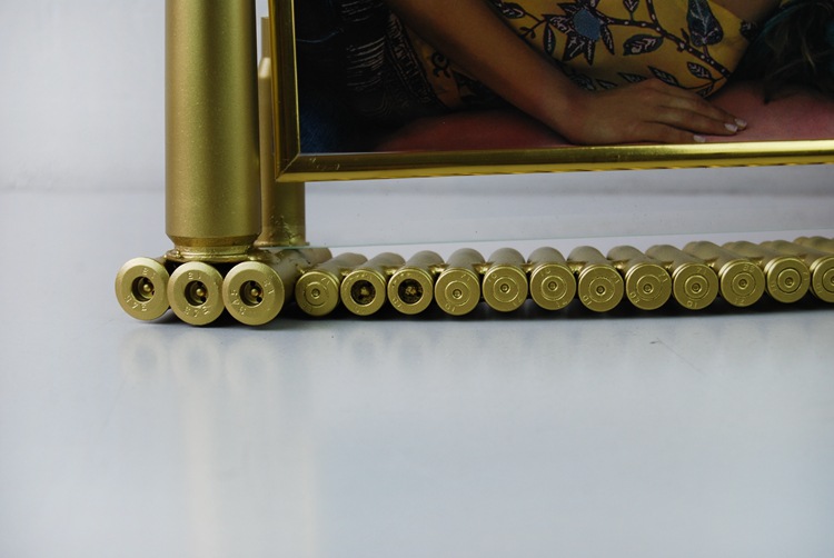 子弹壳相框 炮弹壳工子弹壳 炮弹壳工艺品 7寸相框 弹壳工艺品-相框