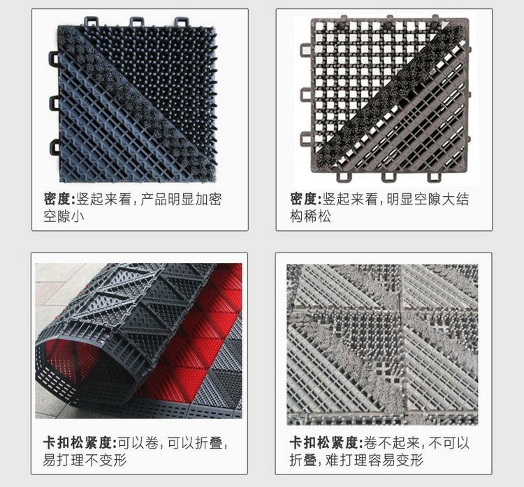 嘉德奥地毯 室外拼接地毯门厅 进门门口三合一拼接地毯镂空防滑除尘酒店宾馆办公楼定制 单刷灰色 加密型 60CM*90CM