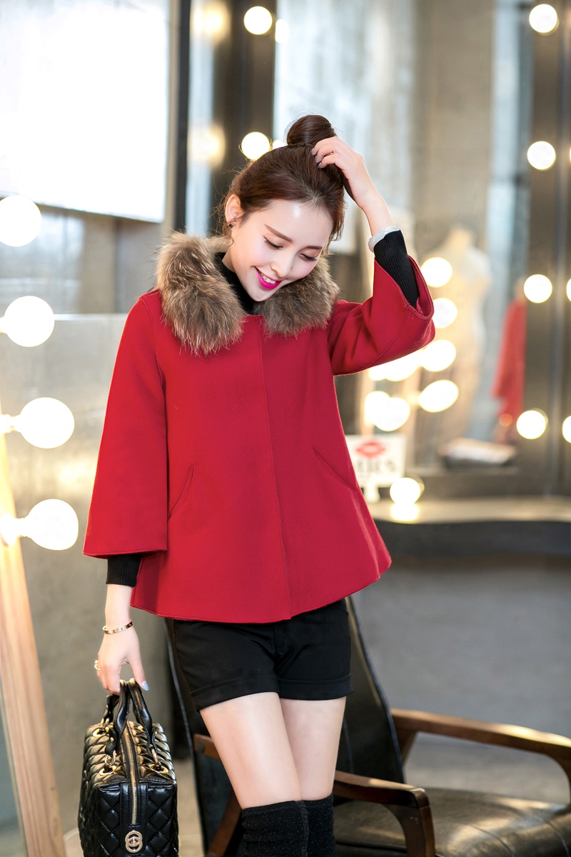 2015 Autumn and winter Zz&ff new Korean large Liberal Women's gross collar cloak a jacket female red cloak XXXXL gross? Picture, prices, brand platters! The elections are supplied in the national character of distribution, so action, buy now enjoy more preferential! As soon as possible.