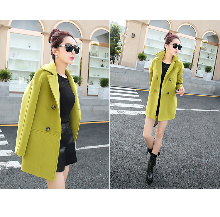 2015 winter clothing new Korean jacket elegant stylish Sau San round-neck collar long-sleeved double row two tablets of detained in long Wild Hair? coats female khaki M picture, prices, brand platters! The elections are supplied in the national character of distribution, so action, buy now enjoy more preferential! As soon as possible.