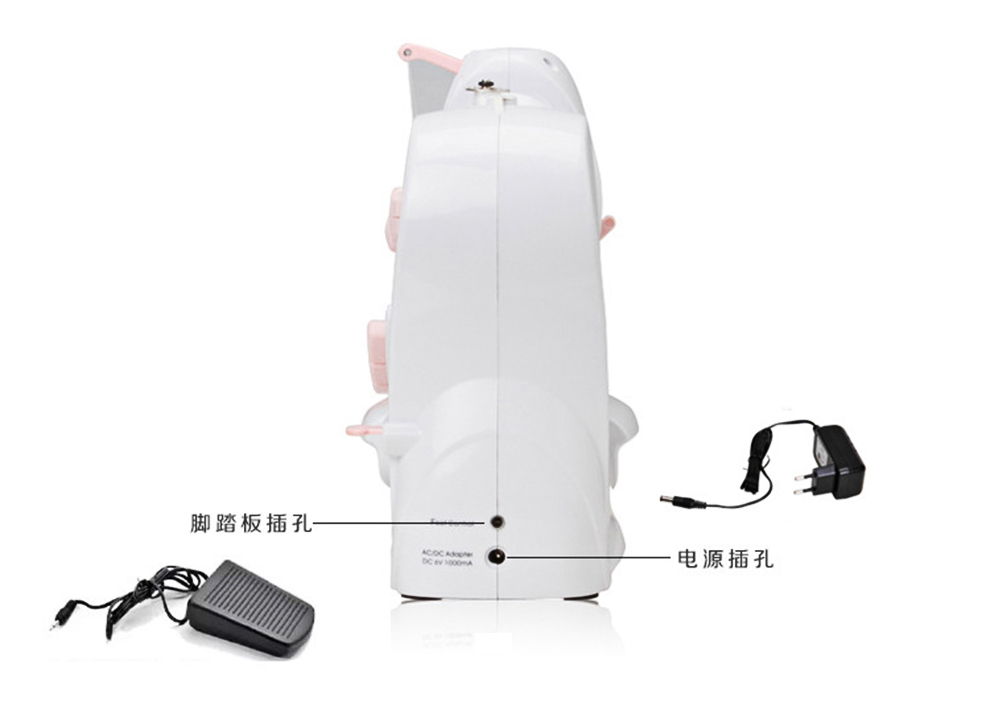 友立佳（UKICRA）601家用电动缝纫机迷你型多线迹双针锁边