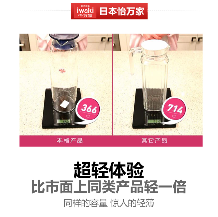 
                                                            日本怡万家iwaki耐热玻璃保鲜盒微波炉饭盒厨房冰箱保鲜收纳盒家用水壶组合9件套                