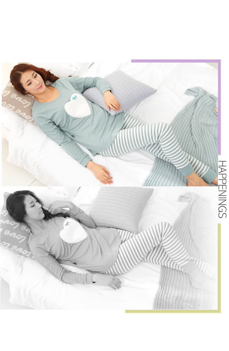 索纳茜 韩国秋<em>冬季</em>PINK<em>睡衣女装</em>纯棉长袖长裤
