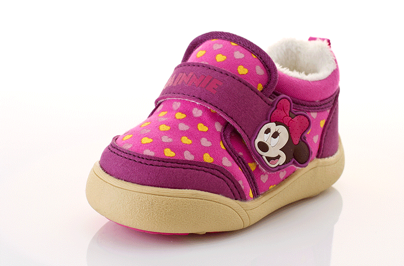 迪士尼冬季男童女童幼儿童鞋 宝宝保暖棉鞋学步鞋子软