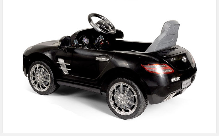 群兴奔驰电动车 宝宝玩具童车 四轮可坐电瓶遥控汽车电动童车 黑色