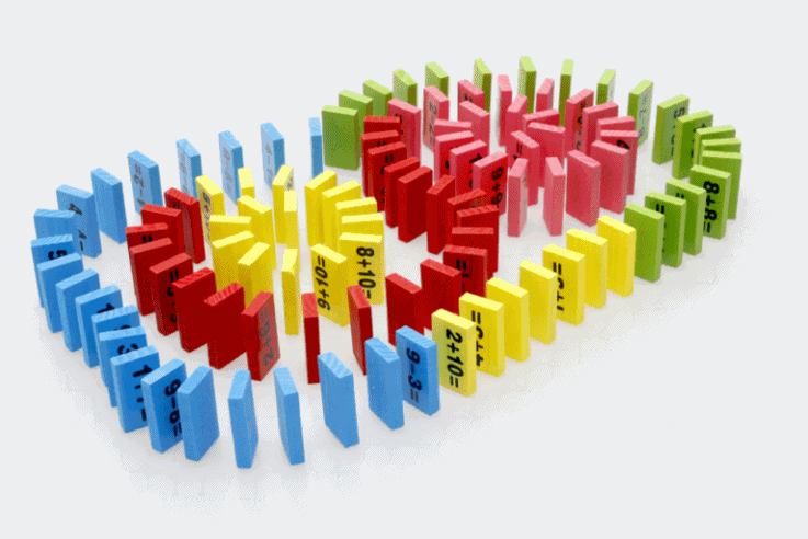 多米诺骨牌儿童益智玩具木制积木 幼儿启蒙早教玩具 赠品不要拍_ 1折