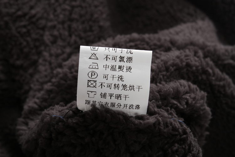 驼(earth camel)2014新款羊羔绒毛衣男士<em>开衫</em>加