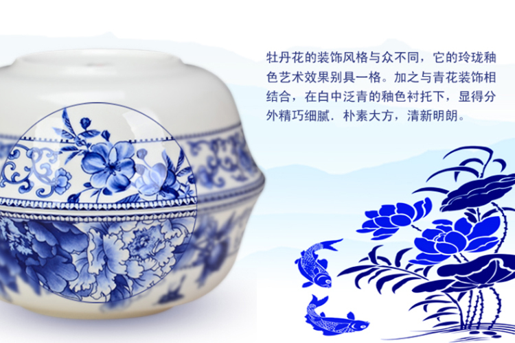 
                                                            煜乾 泡面碗大面碗6英寸骨瓷餐具套碗景德镇青花瓷玩釉中彩蝴蝶兰                
