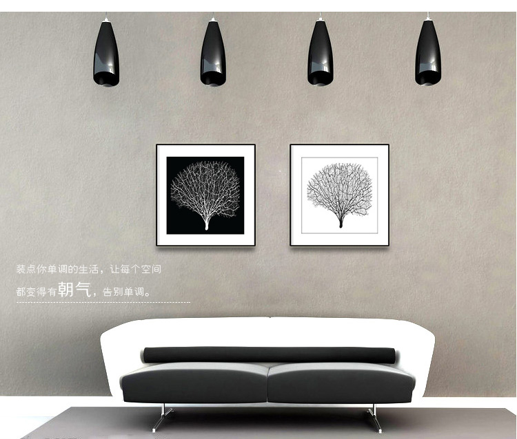 老深镇客厅装饰画现代简约有框画卧室书房挂画餐厅玄关画 双拼组合 50x50cm
