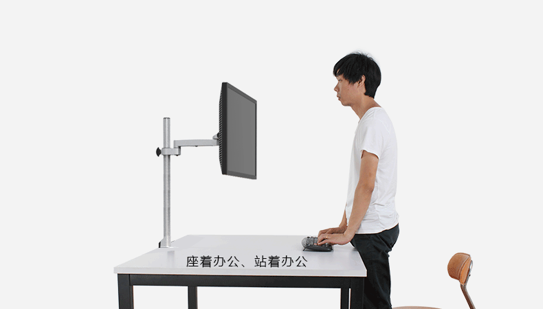 东际液晶电脑显示器支架双屏幕旋转臂桌底座伸缩通用万向无孔h101