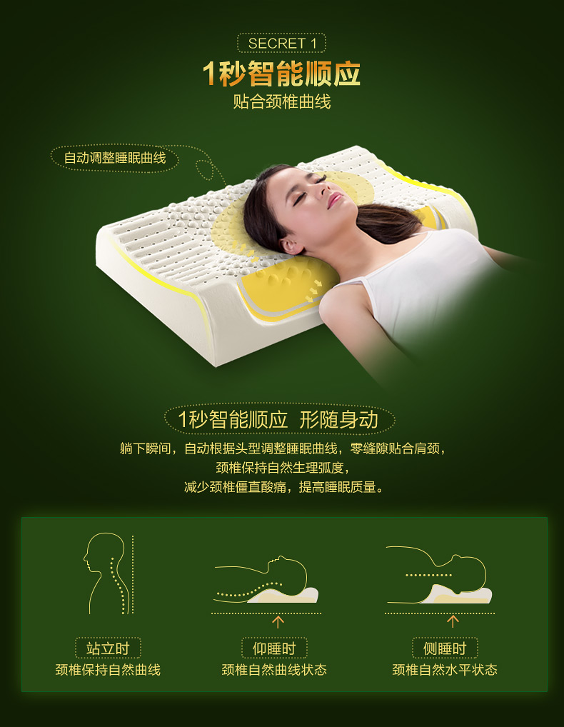 
                                        【佳奥】（JAGO）泰国天然乳胶枕颈椎橡胶记忆枕头成人进口睡眠枕芯 透气颗粒款 天空蓝                