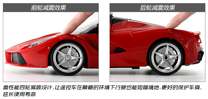 【京东配送】儿童玩具车法拉利兰博基尼遥控车充电跑车可开门跑车汽车