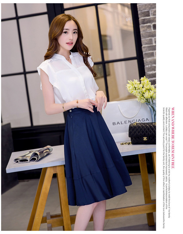 醒聿 大码2016夏季新款雪纺两件套装连衣裙中