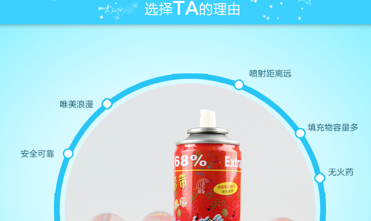 仕彩 圣诞装饰品圣诞喷雪罐彩带喷彩飞雪彩喷元旦节日结婚庆典活动用品 喷彩 颜色混发 彩带款