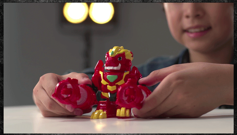 百兽总动员玩具转战超旋斗士转转笔变形对战超旋星戒发射新年礼物 超