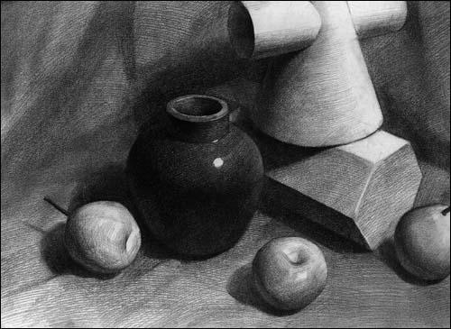 几何体组合的结构如何处理?几何体组合的明暗如何画?