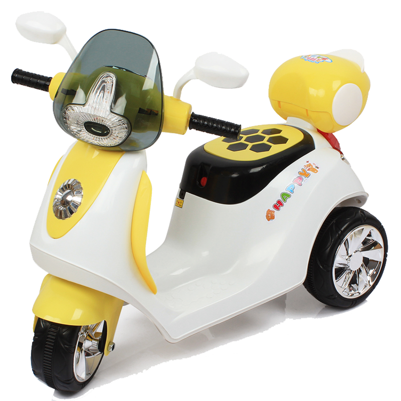 儿童电动车宝宝电动摩托车三轮车可坐人小孩童车 浅蓝色