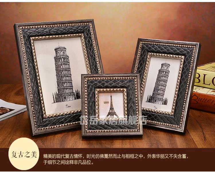 
                                        岱岳 欧式复古相框相框摆台 12 16 36寸婚纱照相框 摆台画框定做 3+5+6+7+8+10寸                