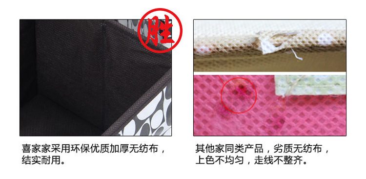
                                        喜家家 衣物收纳箱 防水收纳盒 整理箱大小2件套 蓝底白花                