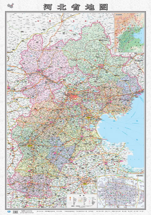 中华人民共和国分省系列地图 河北省地图(盒装折叠版)图片