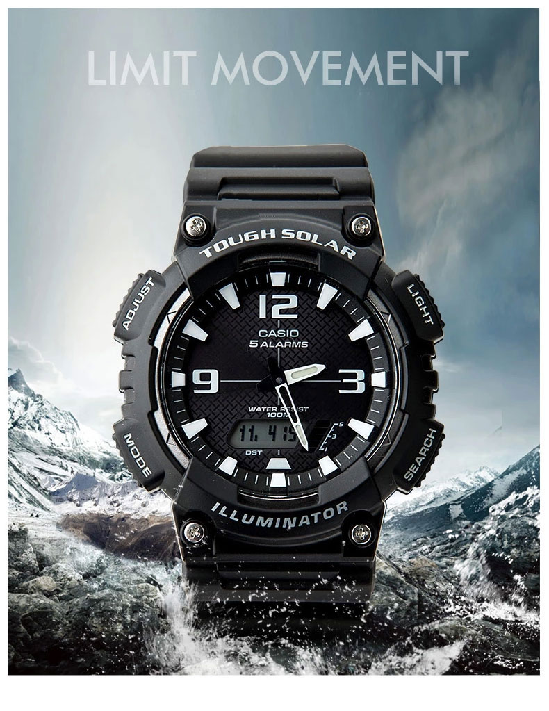 卡西欧(casio)手表 太阳能户外运动电子防水男表 aq-s810wc-7a