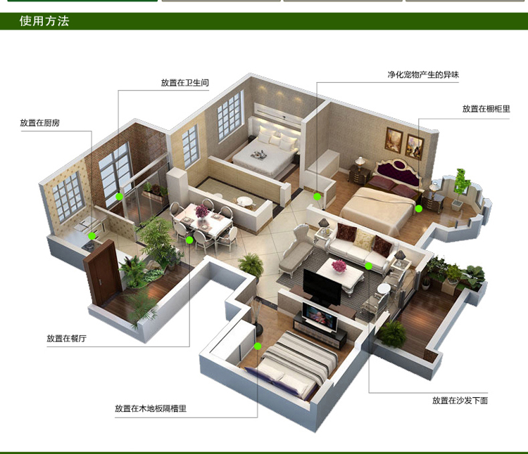 
                                        壹念 加强版竹炭包 装修除味活性炭 除甲醛 竹炭包2600g                